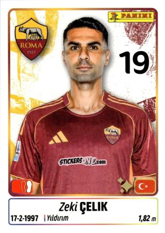 Cromo Zeki Celik - Calciatori 2025-2026 n. 402 - Panini