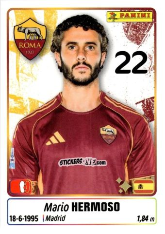 Sticker Mario Hermoso - Calciatori 2025-2026 n. 403 - Panini