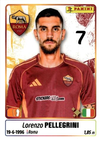 Cromo Lorenzo Pellegrini - Calciatori 2025-2026 n. 407 - Panini