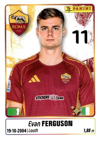 Cromo Evan Ferguson - Calciatori 2025-2026 n. 415 - Panini