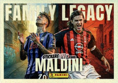 Sticker Daniel Maldini (Atalanta) / Paolo Maldini (Milan) - Calciatori 2025-2026 n. 542 - Panini