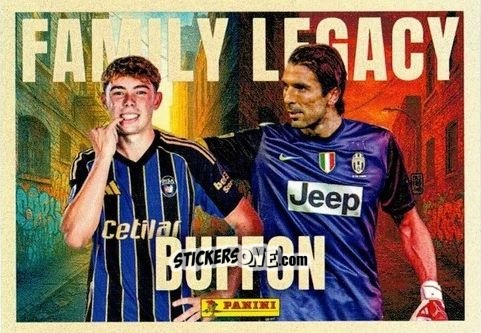 Figurina Louis Buffon (Pisa) / Gianluigi Buffon (Juventus) - Calciatori 2025-2026 n. 543 - Panini