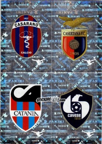 Figurina Casarano / Casertana / Catania / Cavese (Scudetto) - Calciatori 2025-2026 n. 607 - Panini