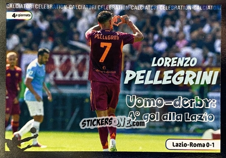 Figurina Lorenzo Pellegrini - Calciatori 2025-2026 n. CEL13 - Panini