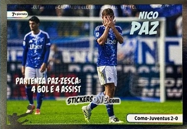 Sticker Nico Paz - Calciatori 2025-2026 n. CEL15 - Panini
