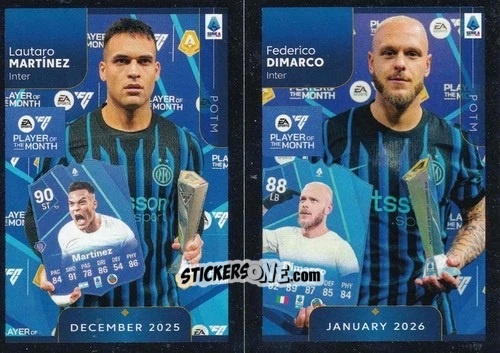 Figurina Lautaro Martinez / Federico Dimarco - Calciatori 2025-2026 n. CEL51 - Panini