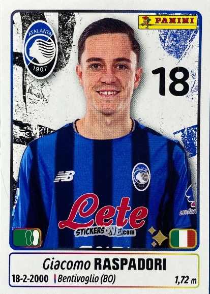 Figurina Giacomo Raspadori - Calciatori 2025-2026 n. UPG3 - Panini