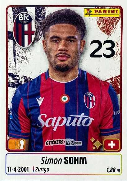 Sticker Simon Sohm - Calciatori 2025-2026 n. UPG8 - Panini