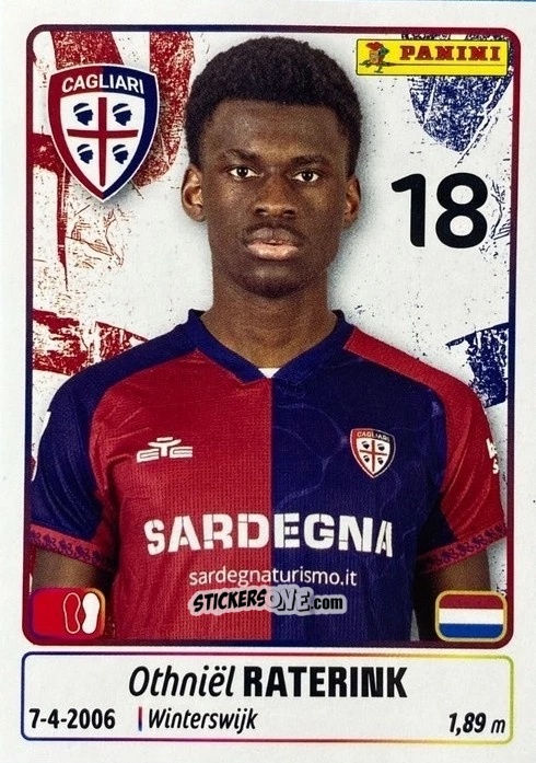 Cromo Othniel Raterink - Calciatori 2025-2026 n. UPG10 - Panini