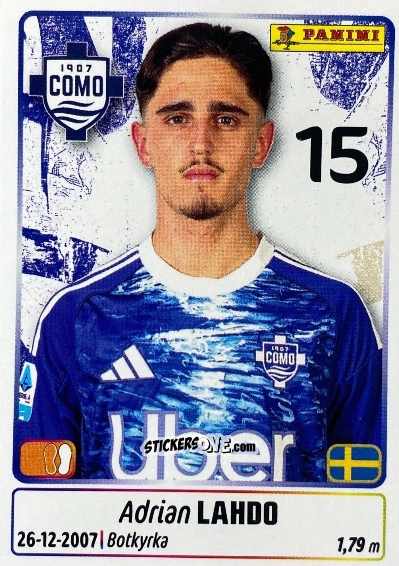 Sticker Adrian Lahdo - Calciatori 2025-2026 n. UPG15 - Panini