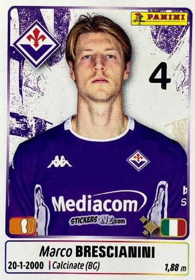 Sticker Marco Brescianini - Calciatori 2025-2026 n. UPG22 - Panini