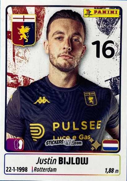 Cromo Justin Bijlow - Calciatori 2025-2026 n. UPG25 - Panini