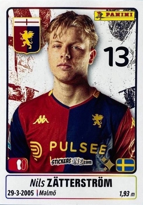 Cromo Nils Zatterstrom - Calciatori 2025-2026 n. UPG26 - Panini
