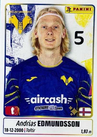 Sticker Andrias Edmundsson - Calciatori 2025-2026 n. UPG29 - Panini