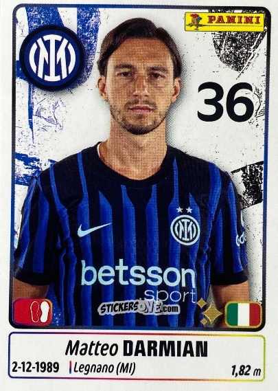Sticker Matteo Darmian - Calciatori 2025-2026 n. UPG34 - Panini