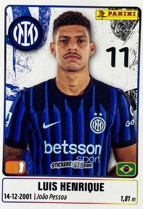 Figurina Luis Henrique - Calciatori 2025-2026 n. UPG35 - Panini