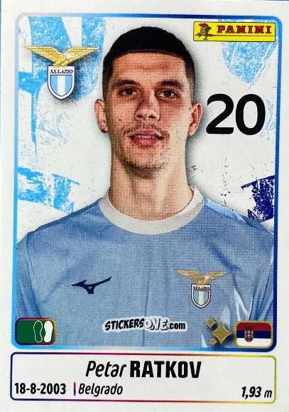 Sticker Petar Ratkov - Calciatori 2025-2026 n. UPG44 - Panini