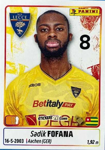 Figurina Sadik Fofana - Calciatori 2025-2026 n. UPG46 - Panini