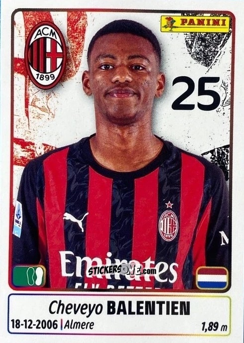 Sticker Cheveyo Balentien - Calciatori 2025-2026 n. UPG51 - Panini