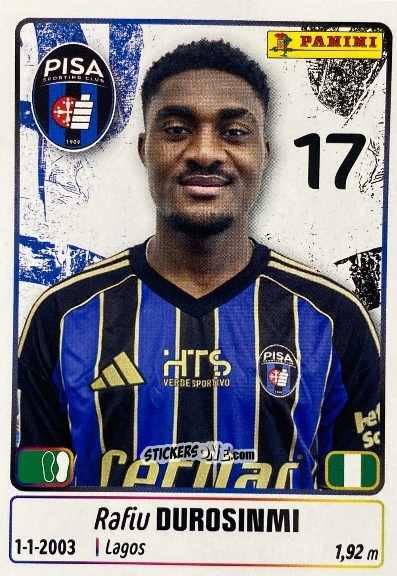 Cromo Rafiu Durosinmi - Calciatori 2025-2026 n. UPG63 - Panini