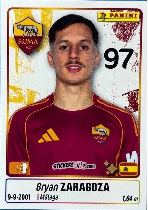 Sticker Bryan Zaragoza - Calciatori 2025-2026 n. UPG65 - Panini