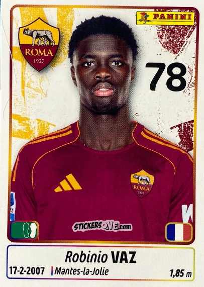 Figurina Robinio Vaz - Calciatori 2025-2026 n. UPG67 - Panini