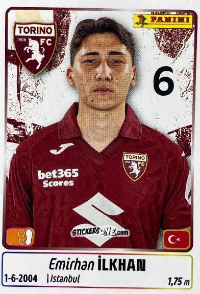 Sticker Emirhan Ilkhan - Calciatori 2025-2026 n. UPG75 - Panini