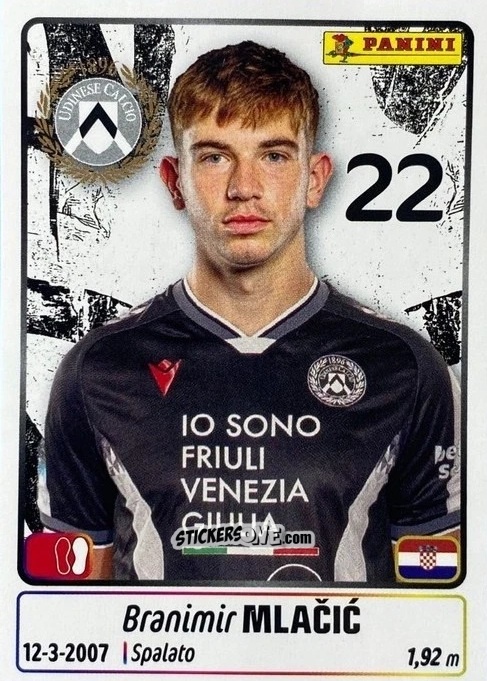 Sticker Branimir Mlacic - Calciatori 2025-2026 n. UPG77 - Panini