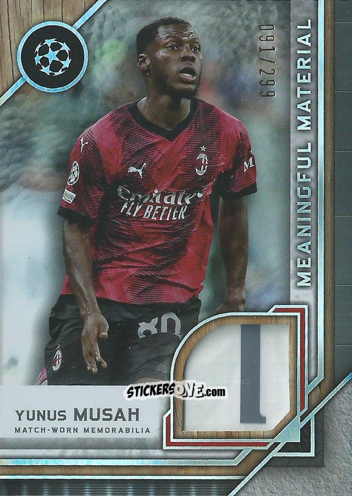 Figurina Yunus Musah - UEFA Champions League Museum Collection 2023-2024
 n. MMSR-YU - Topps