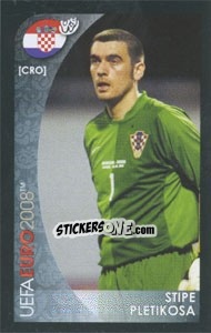 Figurina Stipe Pletikosa - UEFA Euro Austria-Switzerland 2008. Mini sticker-set n. 60 - Panini