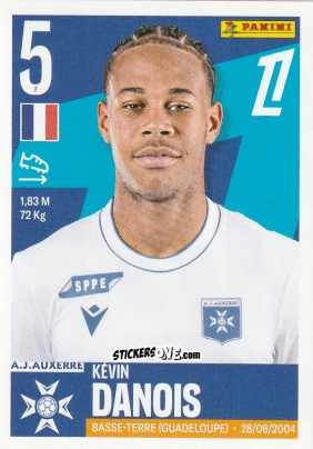 Cromo Kévin Danois - Foot Ligue 1 2025-2026
 n. 54 - Panini