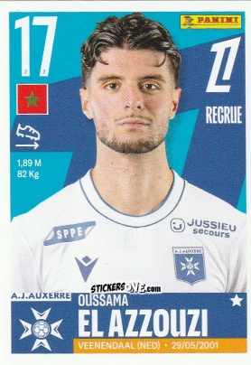 Figurina Oussama El Azzouzi - Foot Ligue 1 2025-2026
 n. 56 - Panini