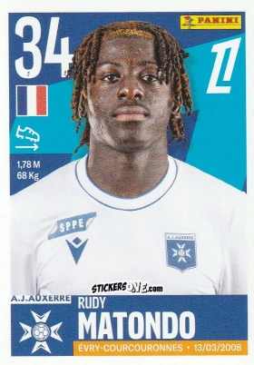Figurina Rudy Matondo - Foot Ligue 1 2025-2026
 n. 57 - Panini
