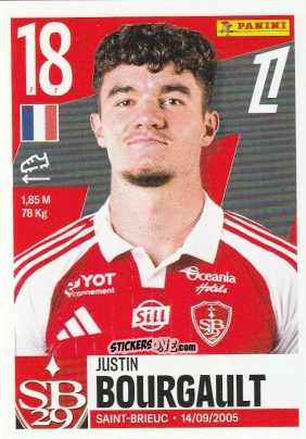 Sticker Justin Bourgault - Foot Ligue 1 2025-2026
 n. 72 - Panini