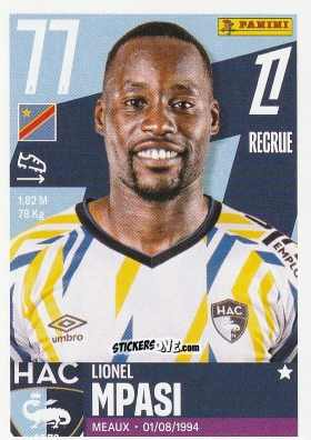 Cromo Lionel Mpasi-Nzau - Foot Ligue 1 2025-2026
 n. 105 - Panini