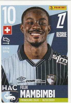 Figurina Felix Mambimbi - Foot Ligue 1 2025-2026
 n. 121 - Panini