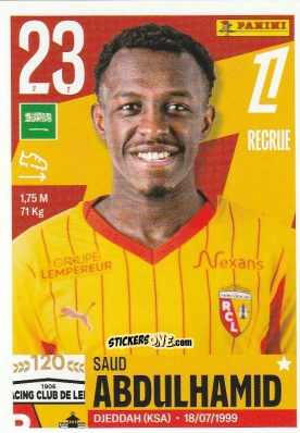 Cromo Saud Abdulhamid - Foot Ligue 1 2025-2026
 n. 134 - Panini