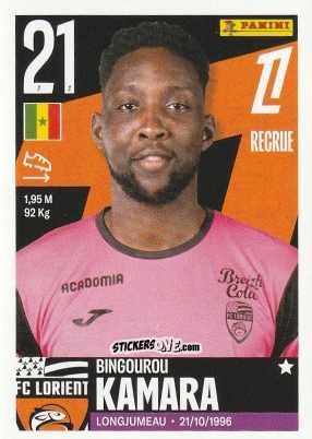 Figurina Bingourou Kamara - Foot Ligue 1 2025-2026
 n. 194 - Panini
