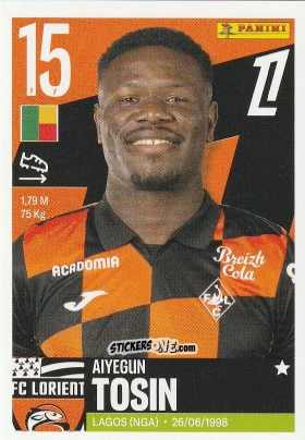 Figurina Aiyegun Tosin - Foot Ligue 1 2025-2026
 n. 215 - Panini