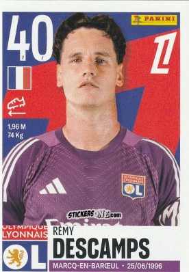 Figurina Rémy Descamps - Foot Ligue 1 2025-2026
 n. 222 - Panini
