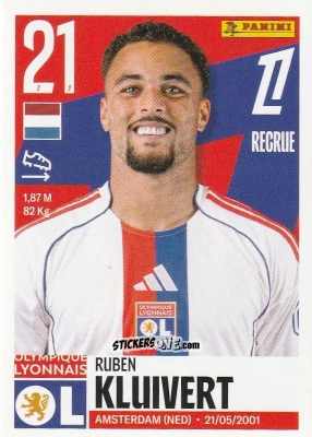Figurina Ruben Kluivert - Foot Ligue 1 2025-2026
 n. 225 - Panini