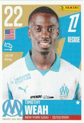 Cromo Timothy Weah - Foot Ligue 1 2025-2026
 n. 259 - Panini