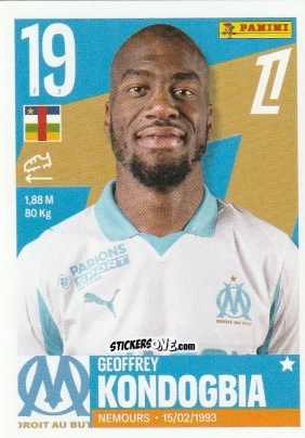 Sticker Geoffrey Kondogbia - Foot Ligue 1 2025-2026
 n. 262 - Panini