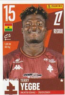Figurina Terry Yegbe - Foot Ligue 1 2025-2026
 n. 291 - Panini