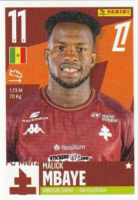 Figurina Malick Mbaye - Foot Ligue 1 2025-2026
 n. 303 - Panini