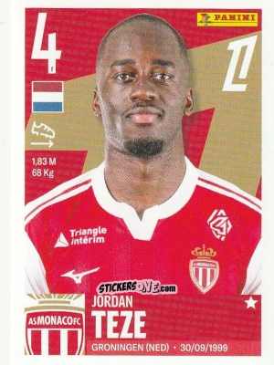 Figurina Jordan Teze - Foot Ligue 1 2025-2026
 n. 320 - Panini