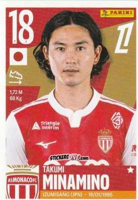 Sticker Takumi Minamino - Foot Ligue 1 2025-2026
 n. 326 - Panini