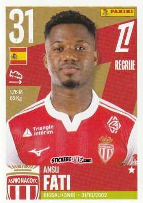 Sticker Ansu Fati - Foot Ligue 1 2025-2026
 n. 332 - Panini