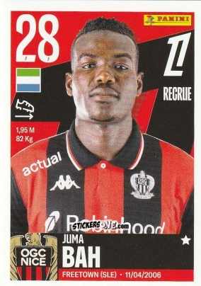Figurina Juma Bah - Foot Ligue 1 2025-2026
 n. 376 - Panini