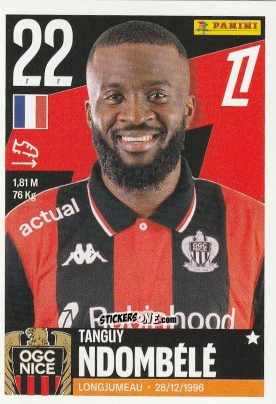 Sticker Tanguy Ndombélé - Foot Ligue 1 2025-2026
 n. 386 - Panini